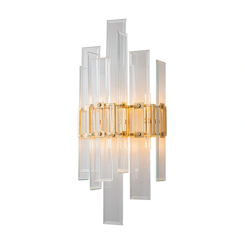 Magic city layered glass panels wall lamp